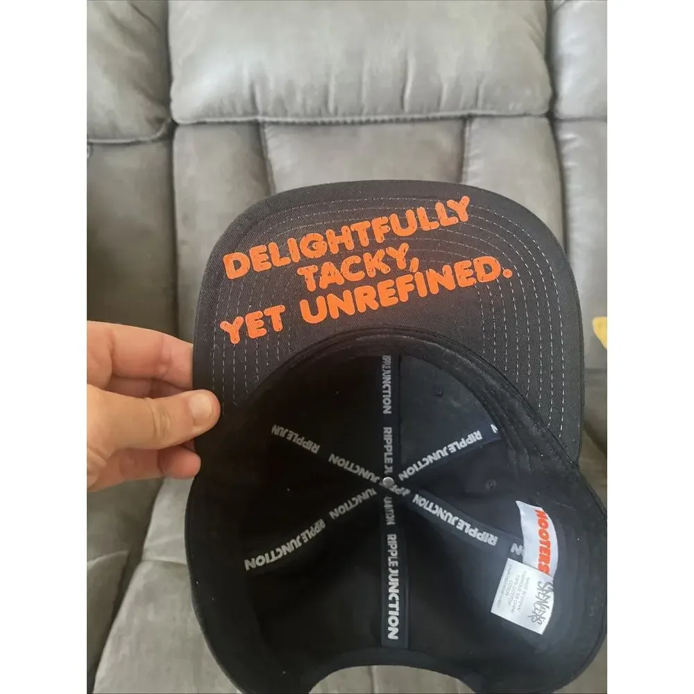 Hooters Snapback Baseball Cap Men's Adjustable Black. Ripple Junction/Spencer’s